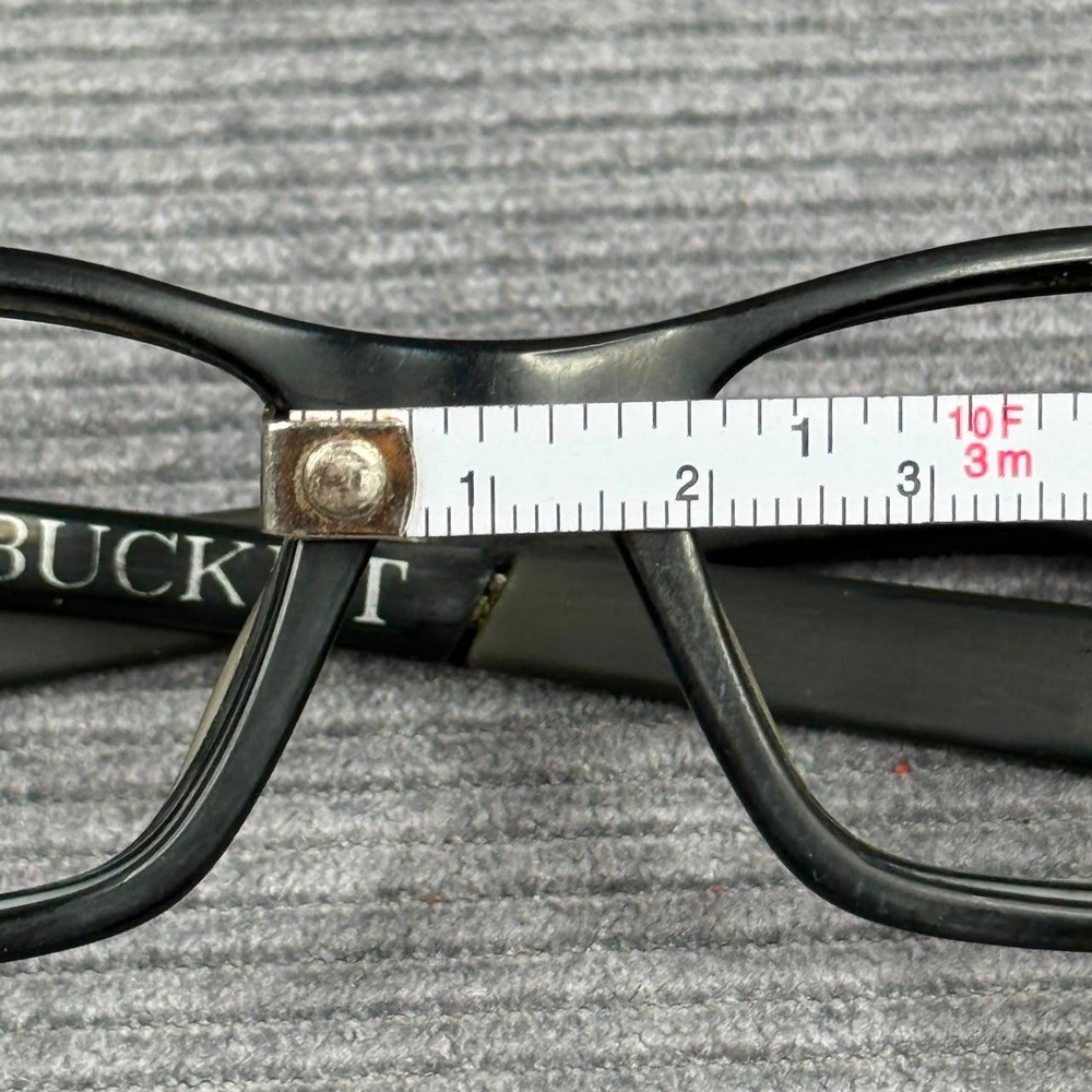 Oakley Bucket Black Rectangular Y2k Eyeglasses Frames Lightning Bolt Pattern - Picture 5 of 12